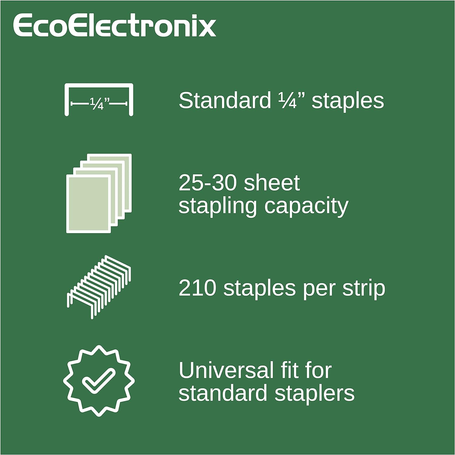Eco Electronix Standard Staples specifications