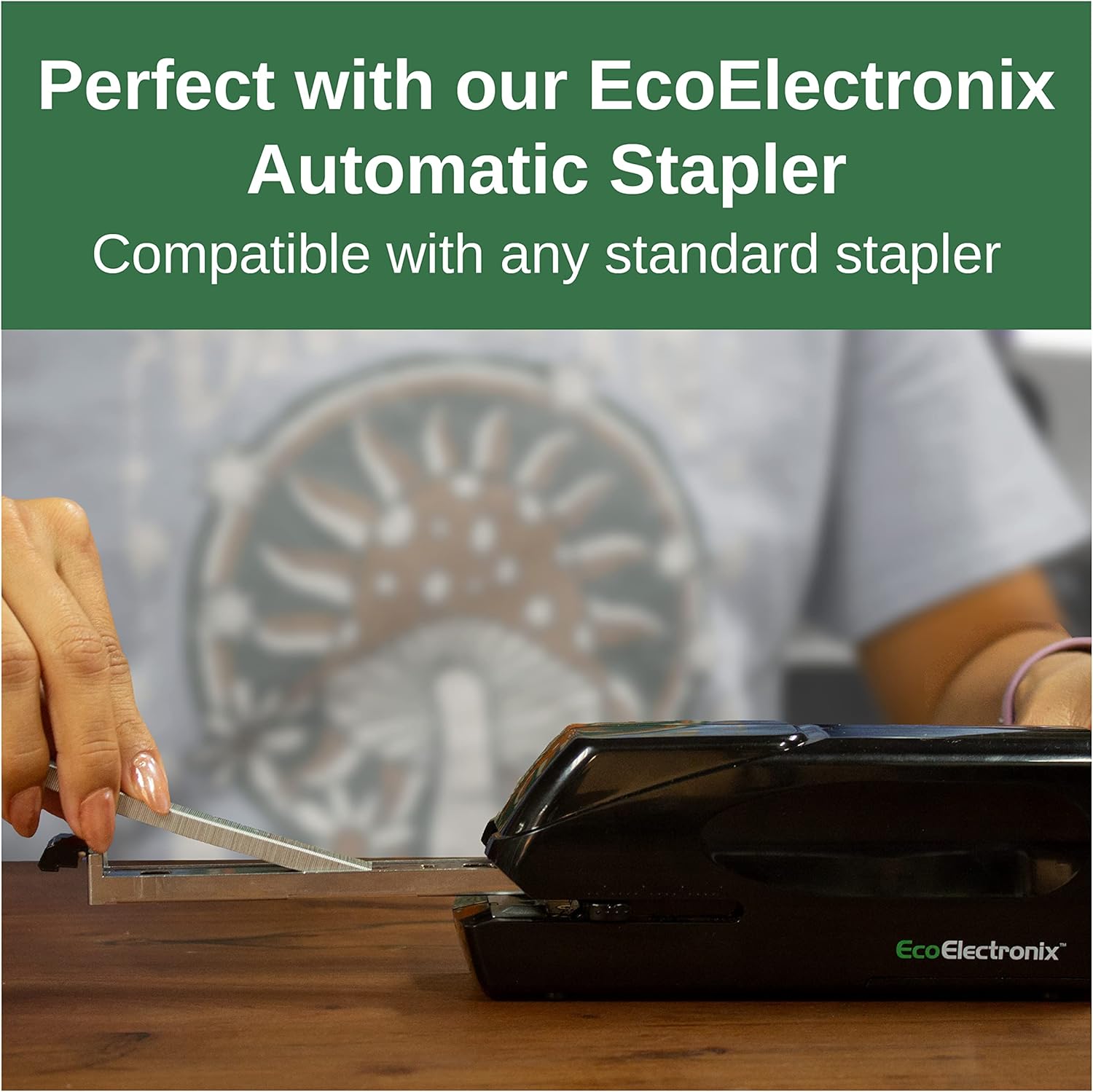 EcoElectronix EX-25 Automatic Heavy Duty Electric Stapler - Includes Staples, Power Cable and
